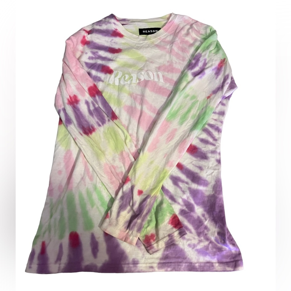 Medium tie dye long sleeve reason clothing shirt